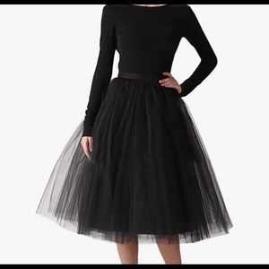 Black 5 layered tulle skirt